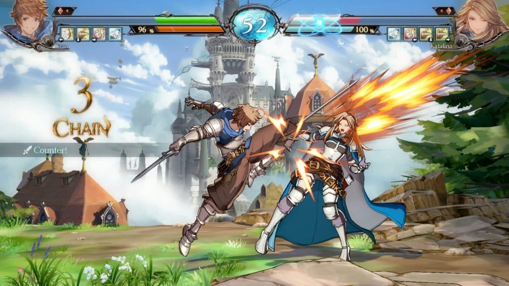 A screenshot of Granblue Fantasy Versus