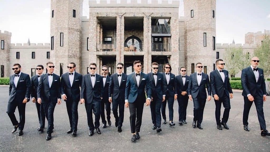 Jax Taylor with his groomsmen, Randall Emmett included.