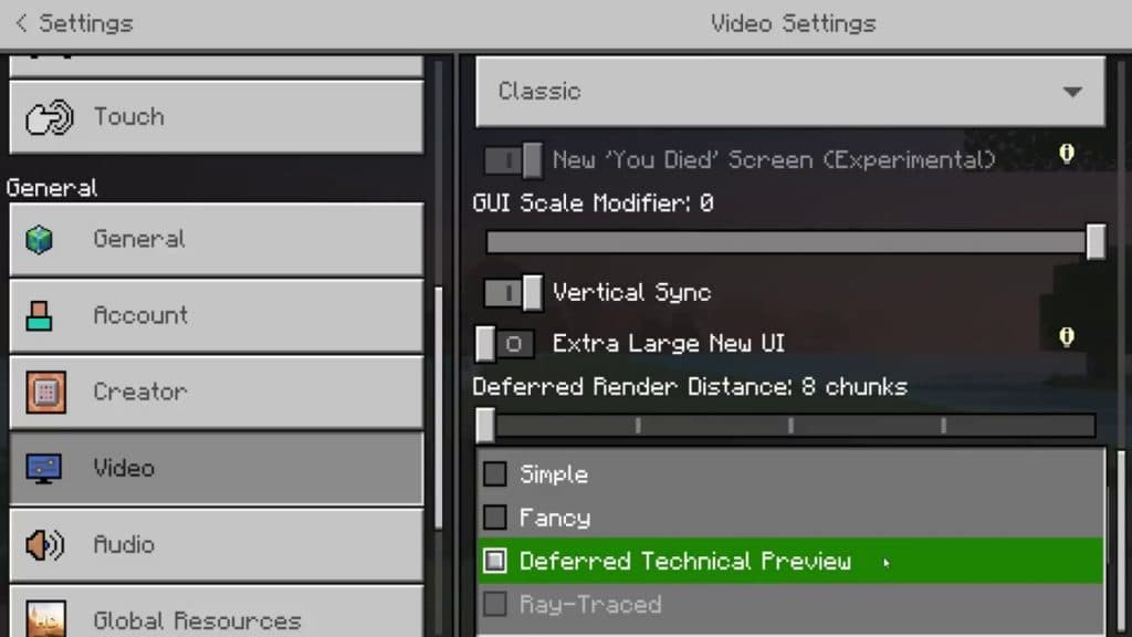 Minecraft Video Settings