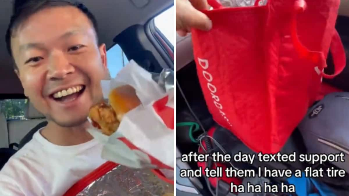 doordash driver lies to eat customer's food