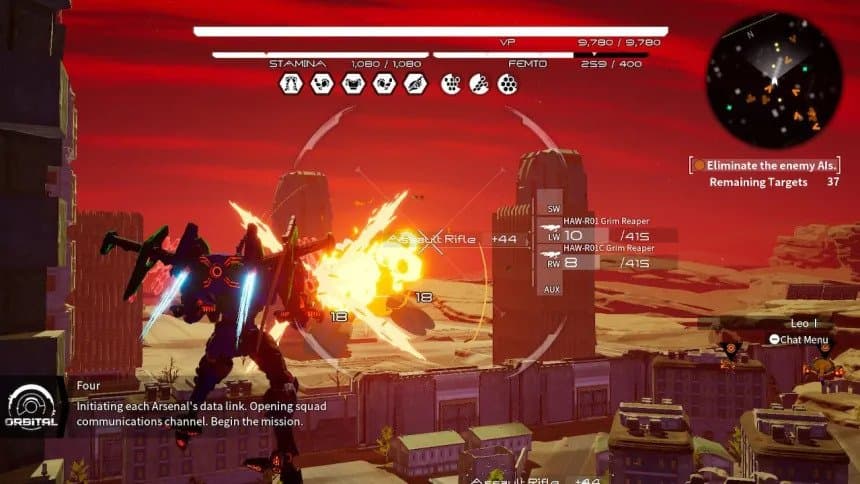 Daemon X Machina HUD