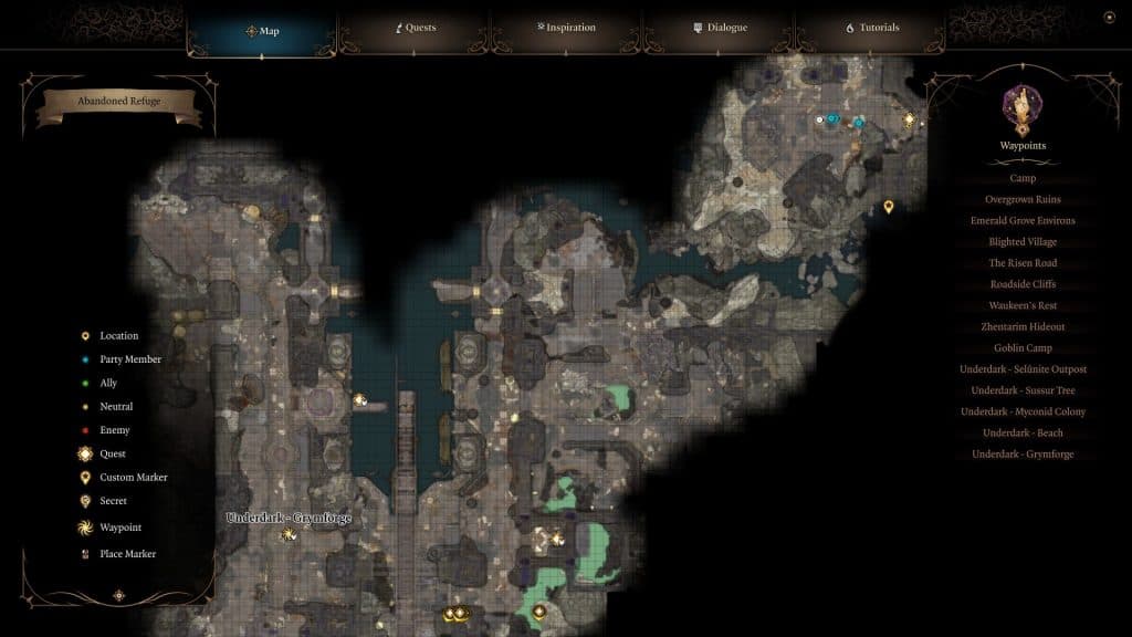 The location of Philomeen in Baldur's Gate 3