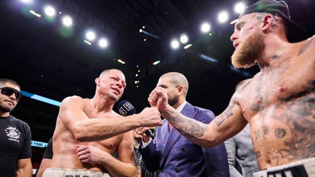 Jake Paul and Nate Diaz show respect after their fight