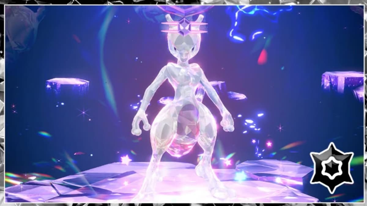 Mewtwo Terastalized in 7-Star Tera Raid