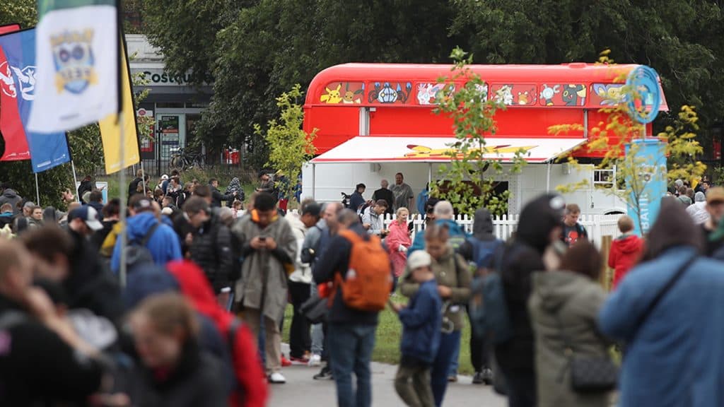 A photo of people playing Pokemon GO Fest 2023 in London