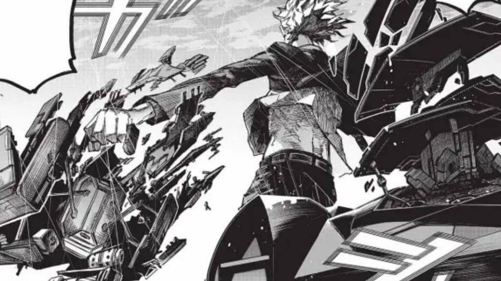 A manga panel from My Hero academia