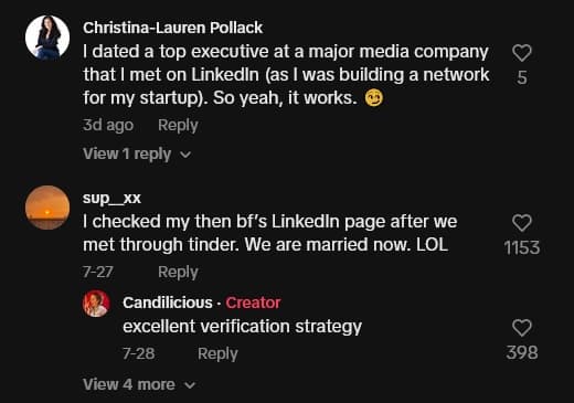 linkedin dating app