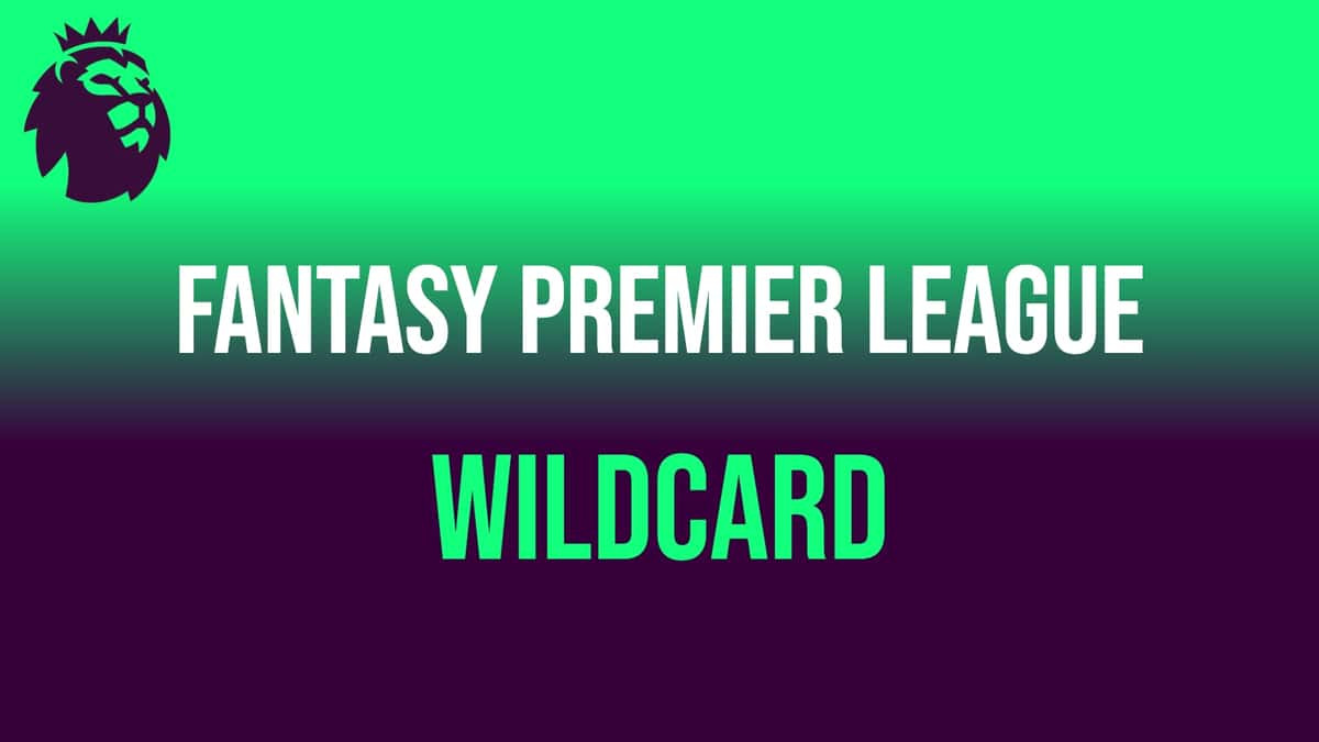 Fantasy premier League wildcard with Premier League lion logo in top left corner