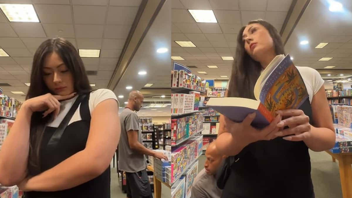 TikToker catches stalker smelling women at Barnes and Nobel