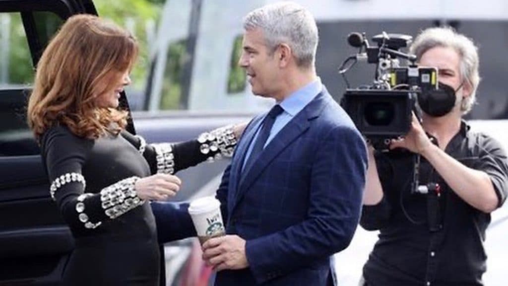 Lisa Vanderpump and BravoTV executive Andy Cohen.