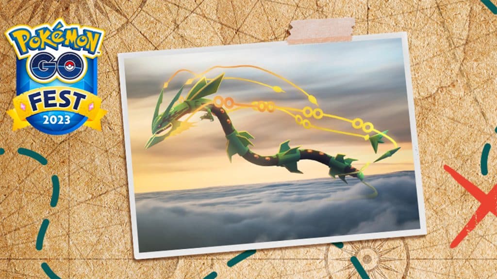 Mega Rayquaza appearing in pokemon go fest 2023