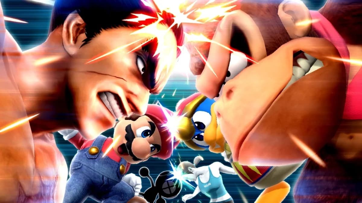 kazuya and donkey kong fight in smash ultimate with mario