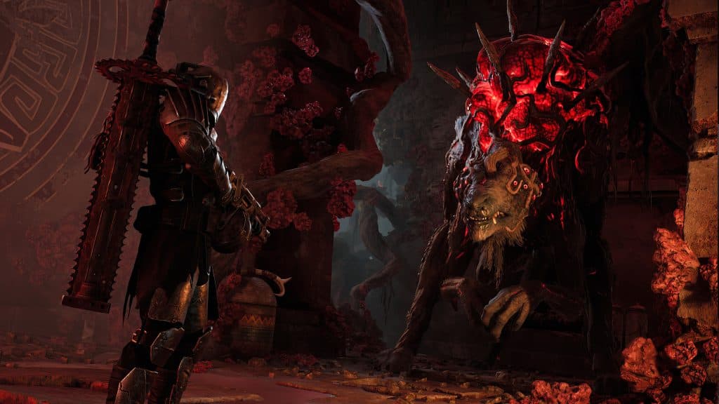 A screenshot of the Ravager boss in Remnant 2