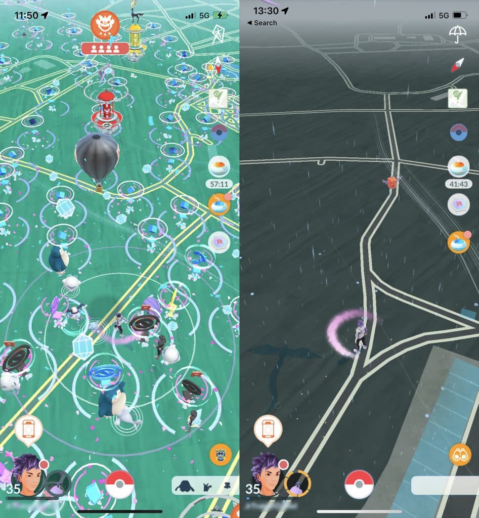 Screenshots from Pokemon GO Fest 2023 in London