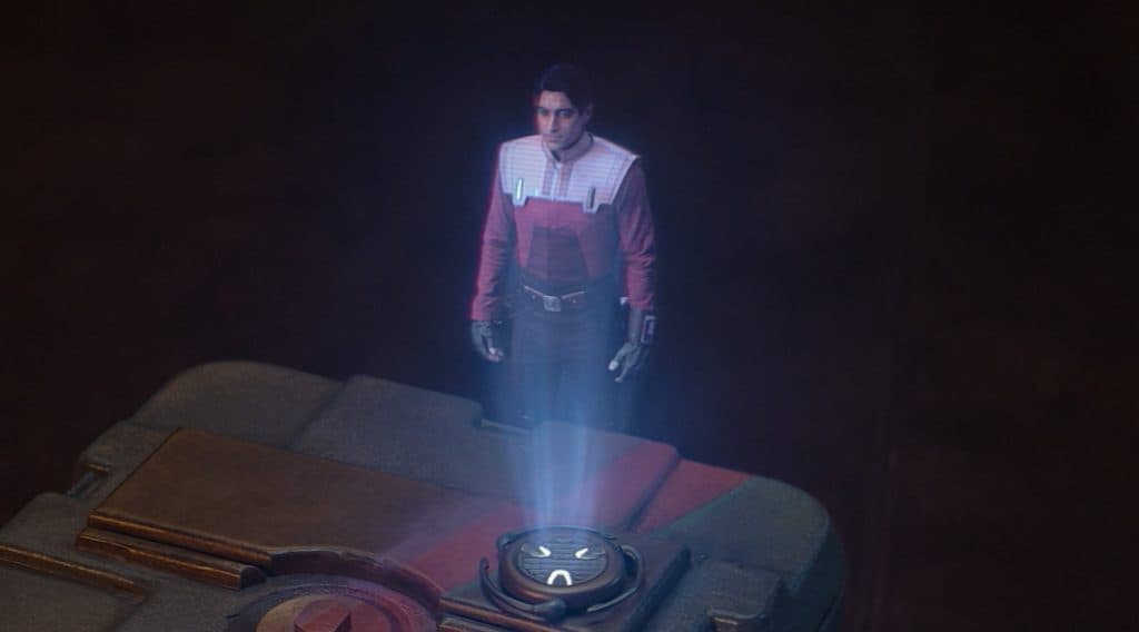 Eman Esfandi as Ezra Bridger in the Ahsoka cast