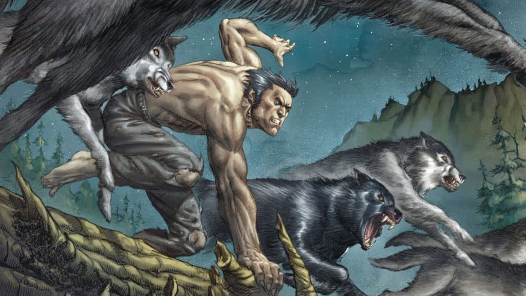 Wolverine runs along with his pack in Origin #5. 