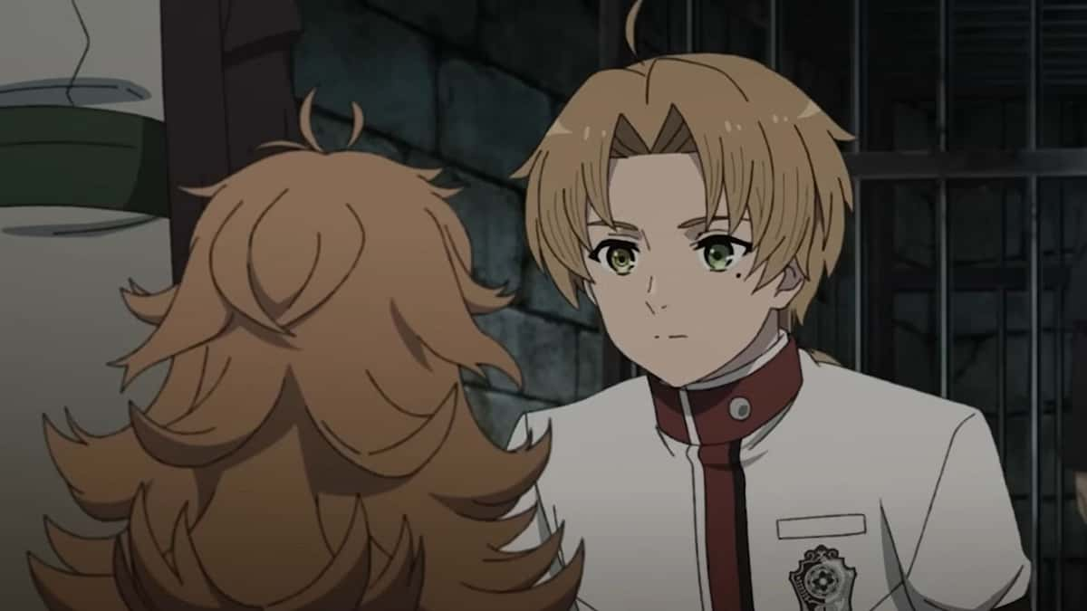 Mushoku Tensei anime scene depicting slavery