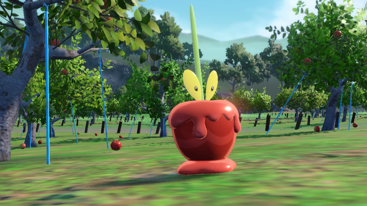 Screenshot of Dipplin in Pokemon Scarlet and Violet Hidden Treasure of Area Zero