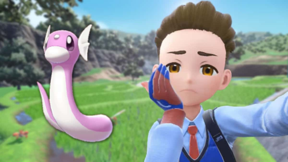 pokemon scarlet and violet sad trainer shiny dratini