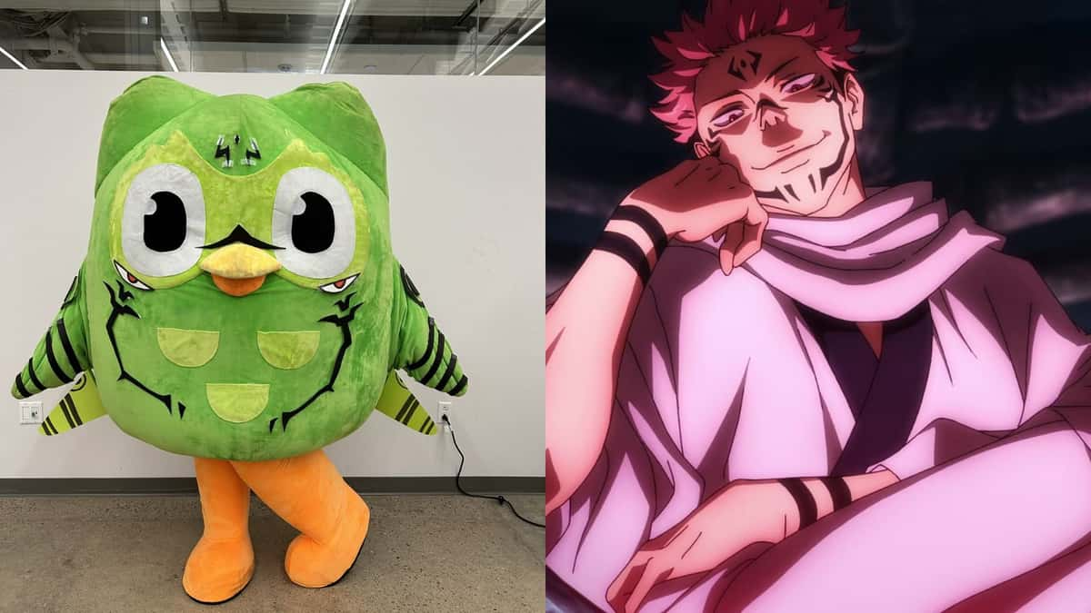 Jujutsu Kaisen Sukuna references in Duolingo mascot