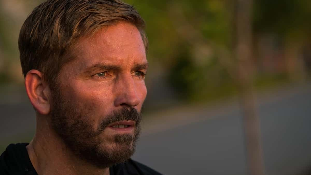 Jim Caviezel as Tim Ballard in Sound of Freedom