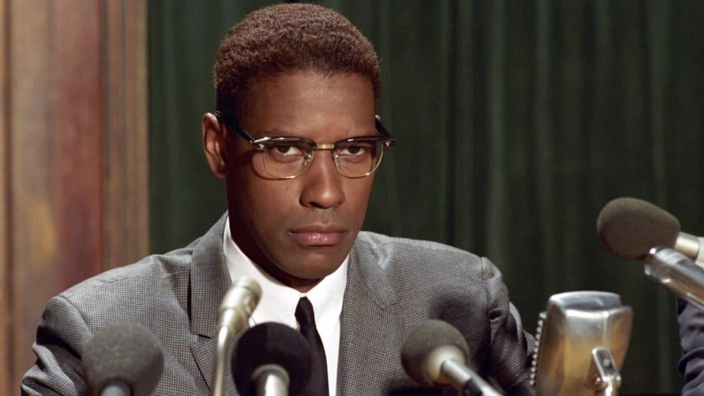 Denzel Washington as Malcolm X