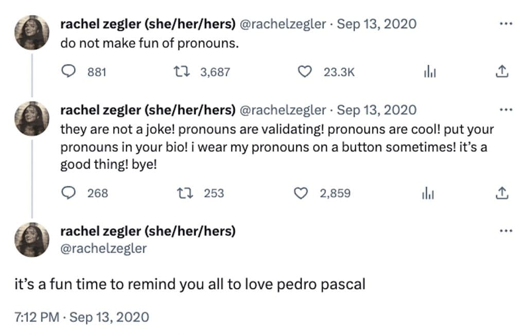 Tweets by Rachel Zegler