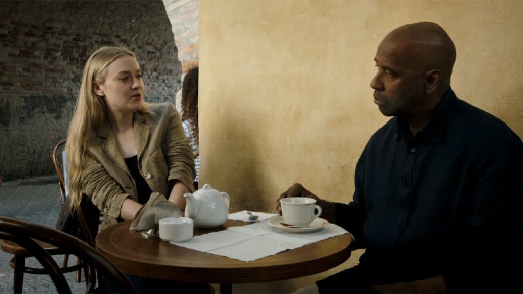 Dakota Fanning and Denzel Washington in The Equalizer 3