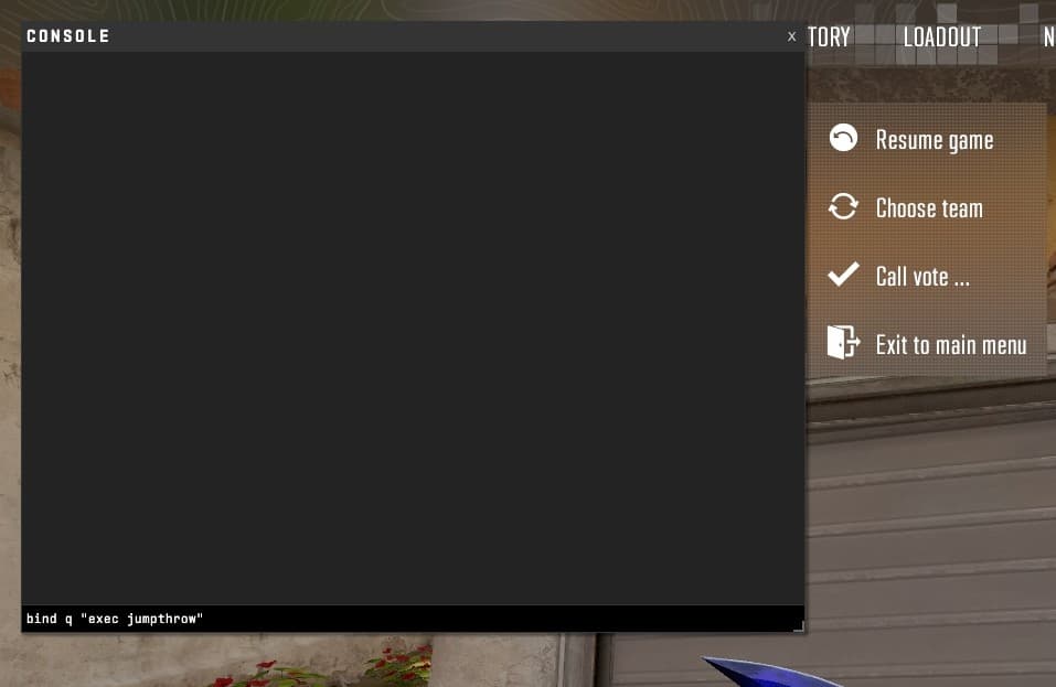 bind jumpthrow exec in cs2