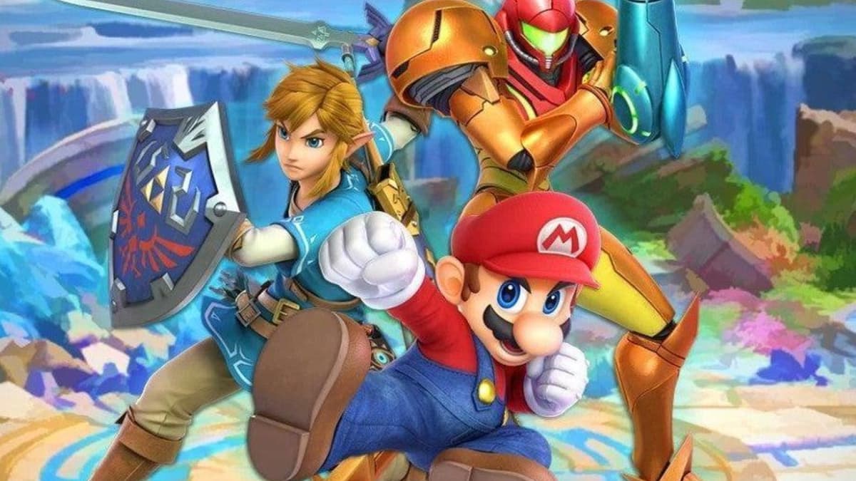 smash ultimate link, mario and samus