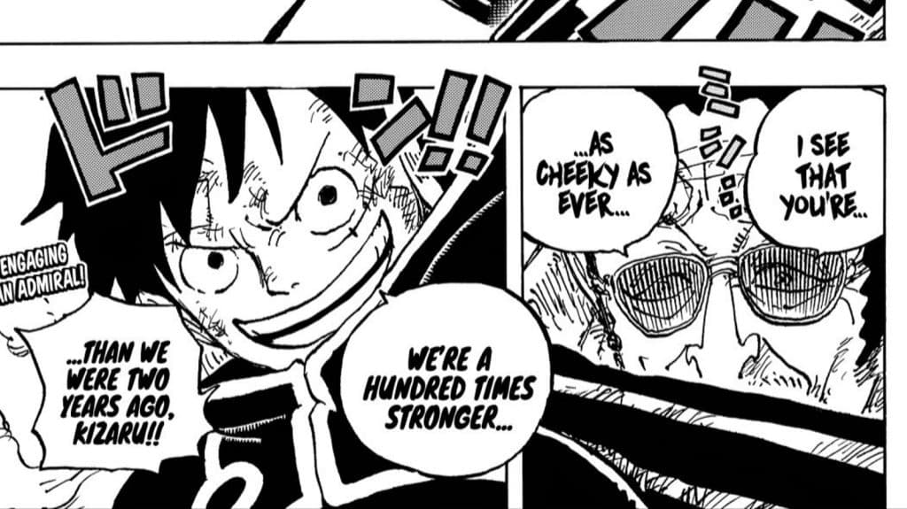 One Piece fight between Luffy and Kizaru