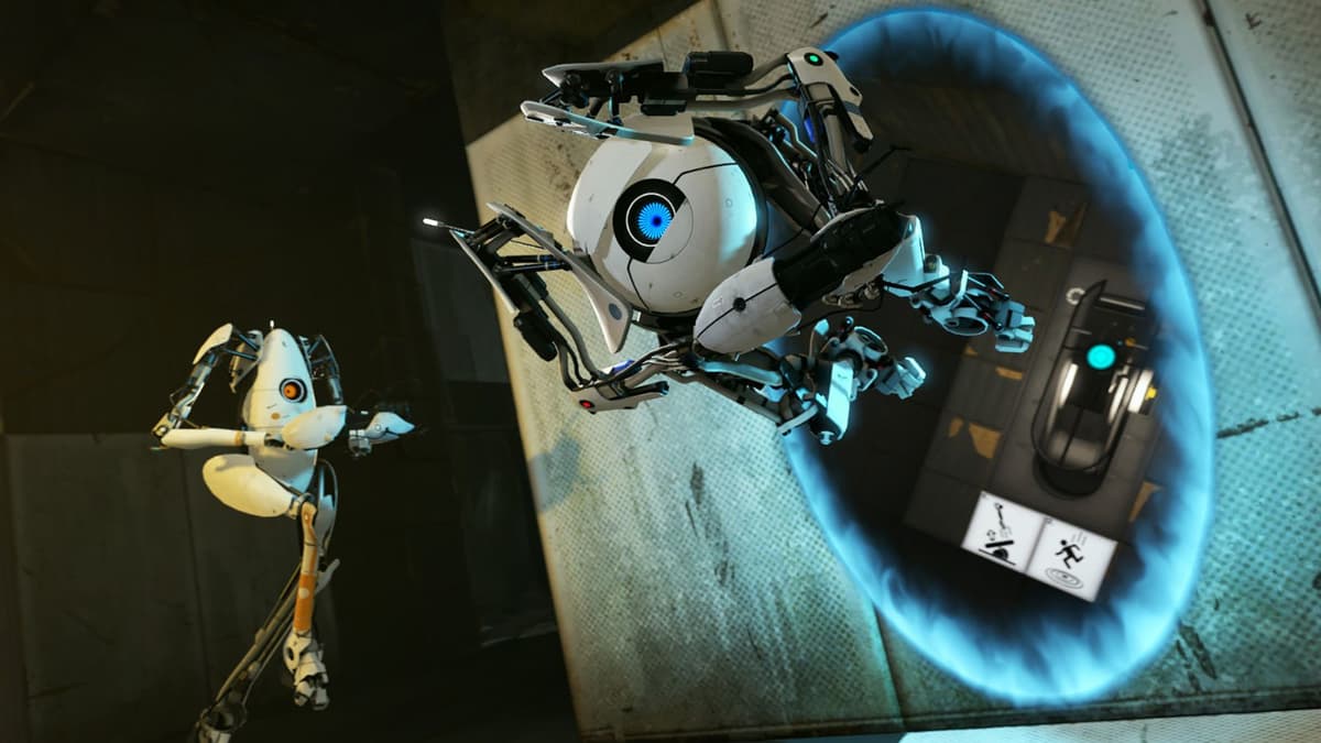 An image of Portal 2 keyart.