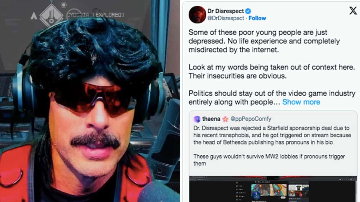 Dr Disrespect harrasment Starfield controversy