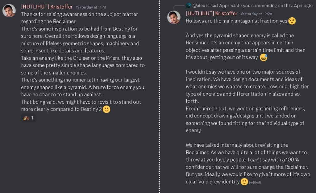 Hutlihut Games' 3D Senior Artist addressing Void Crew Destiny copycat accusations.