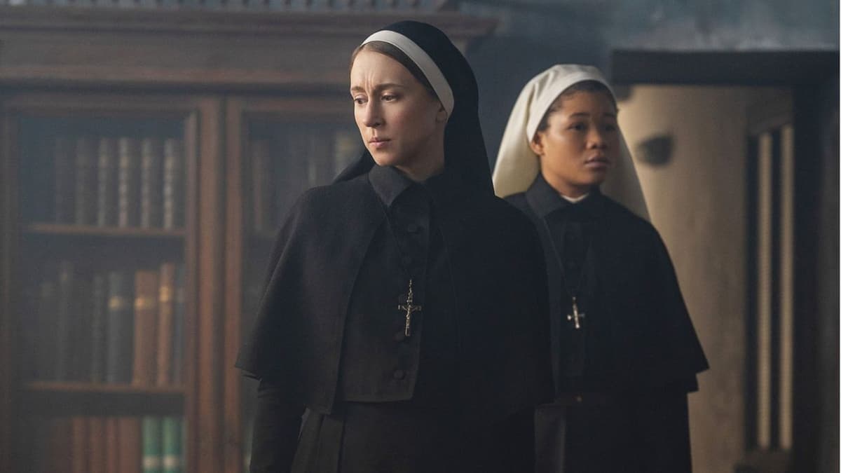 Taissa Farmiga in The Nun 2, part of The Conjuring franchise.