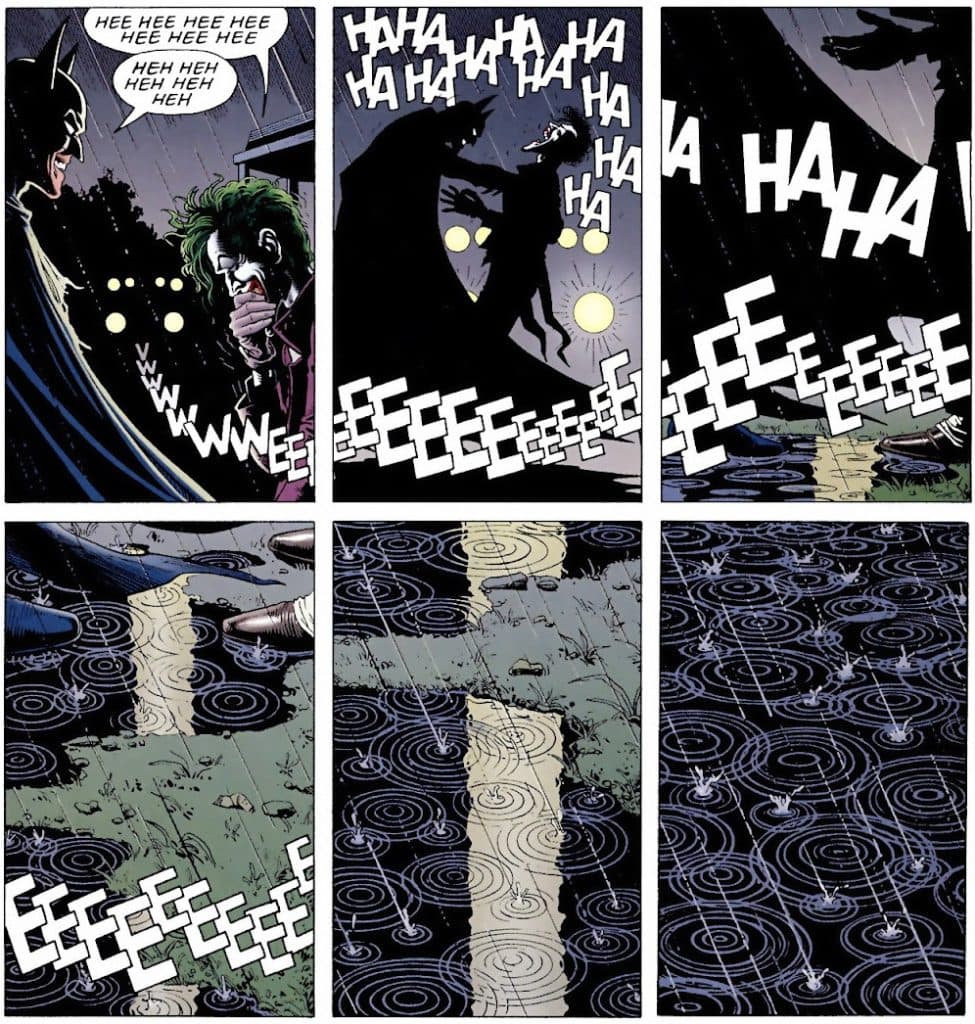 Batman and Joker laugh