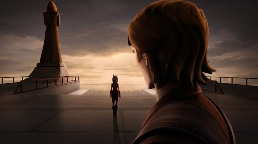 Ahsoka and Anakin in The Clone Wars