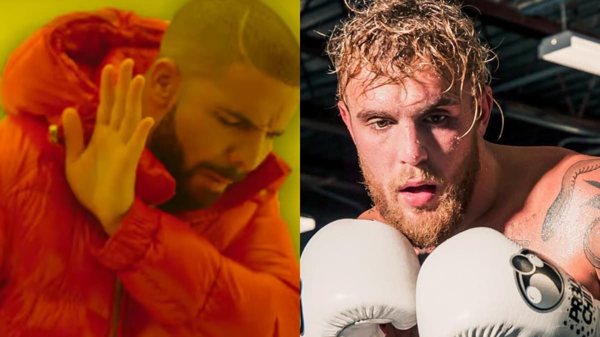 drake meme with jake paul boxing