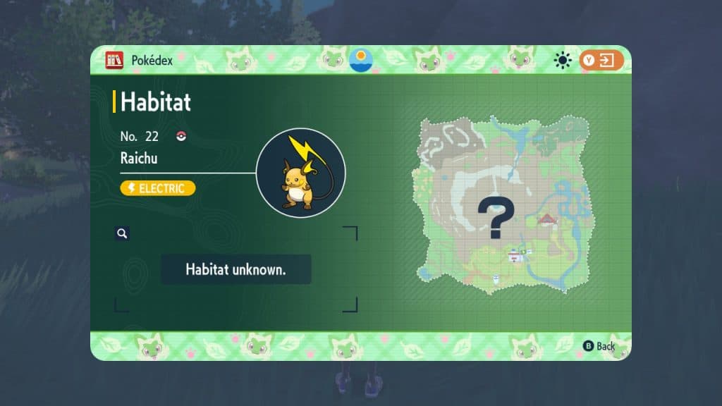 pokemon scarlet violet raichu location DLC