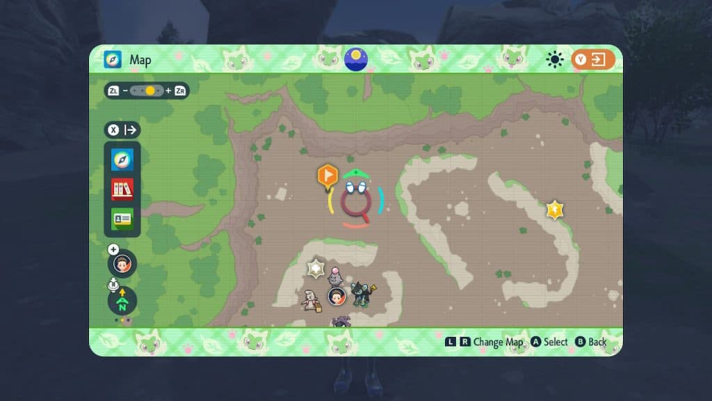 pokemon scarlet violet okidogi location map