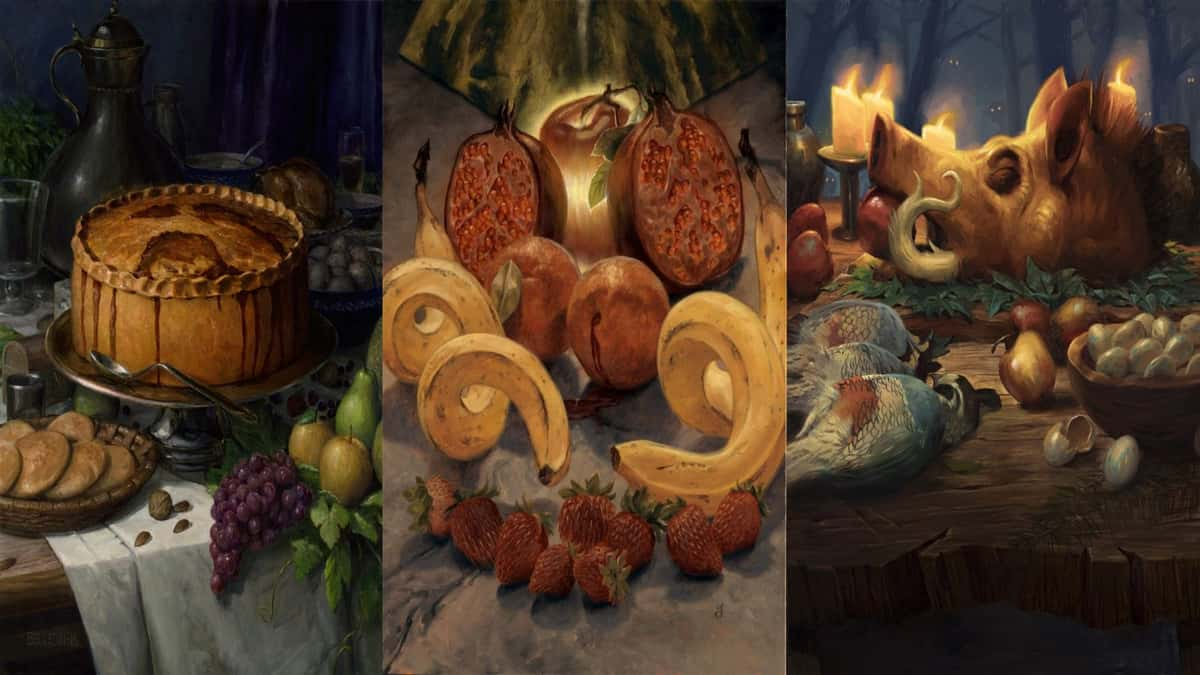 MTG Food token banquet collage