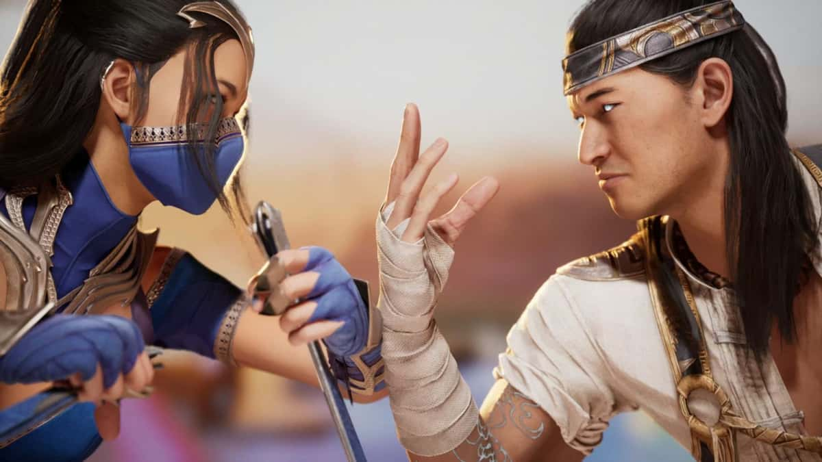 kitana and liu kang face to face in mortal kombat 1