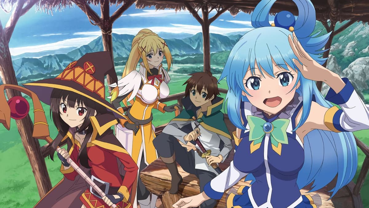 Main cast from Konosuba