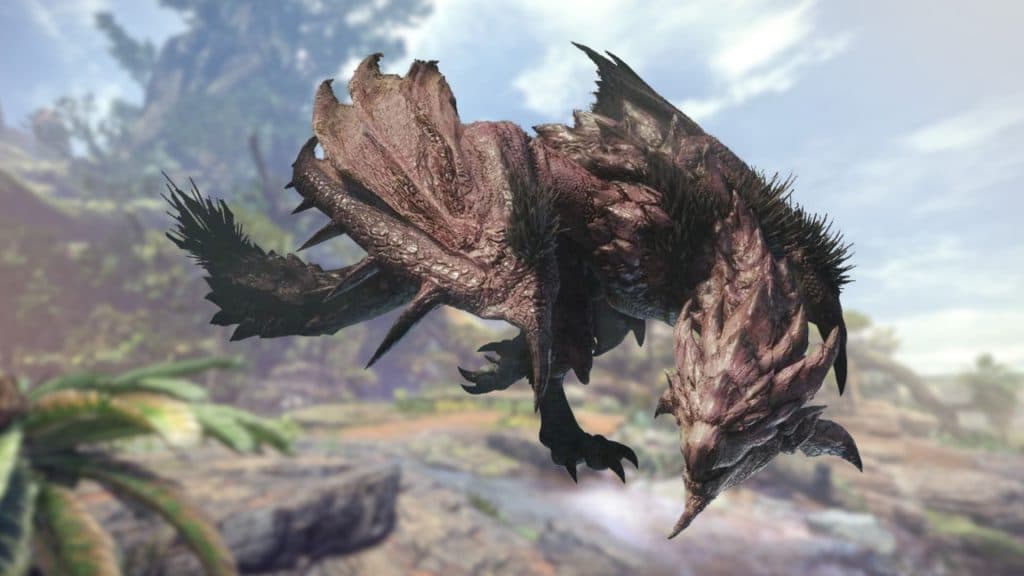 Pink Rathian in Monster Hunter 