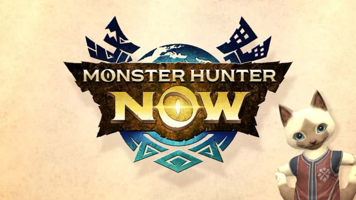 Monster Hunter Now feline and logo