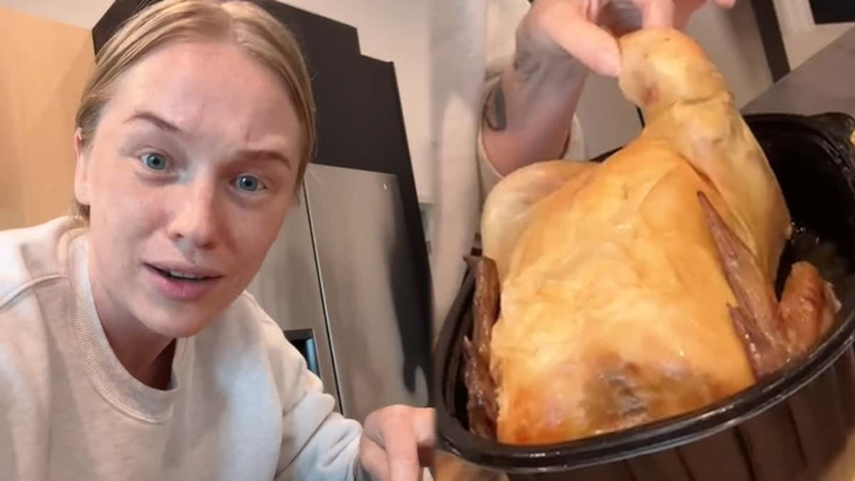 TikToker shares conspiracy theory after purchasing unappealing rotisserie chicken