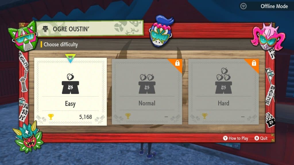 pokemon scarlet violet ogre oustin menu