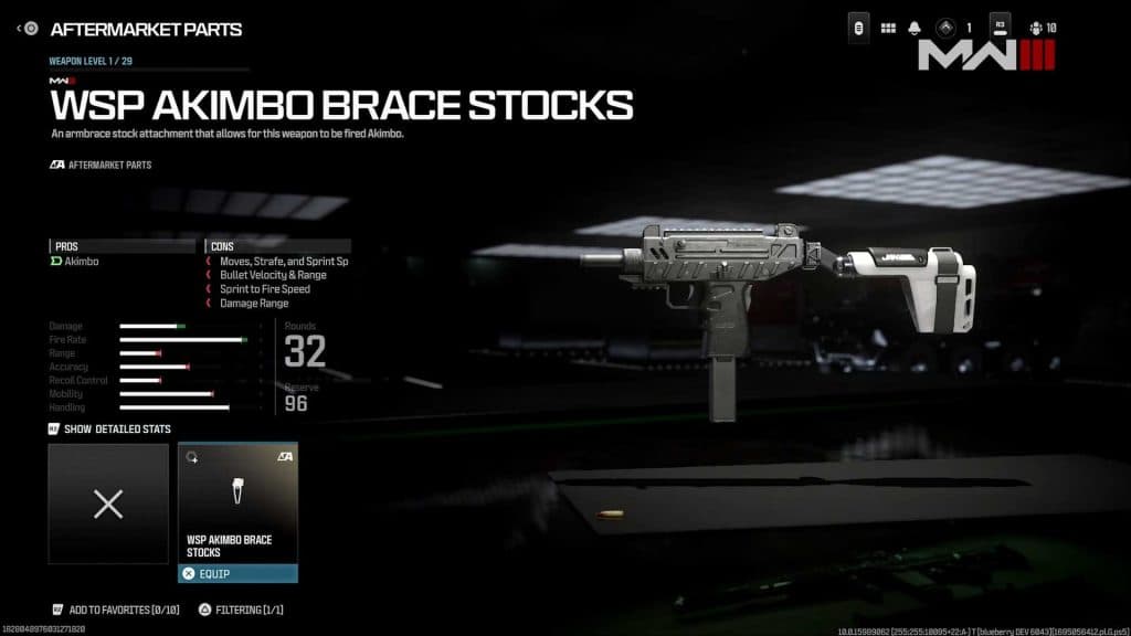 WSP akimbo brace stocks