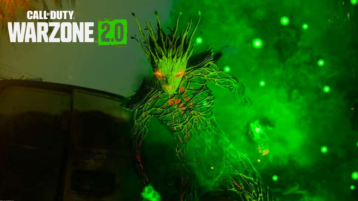 Gaia tree skin in green mist in Warzone 2