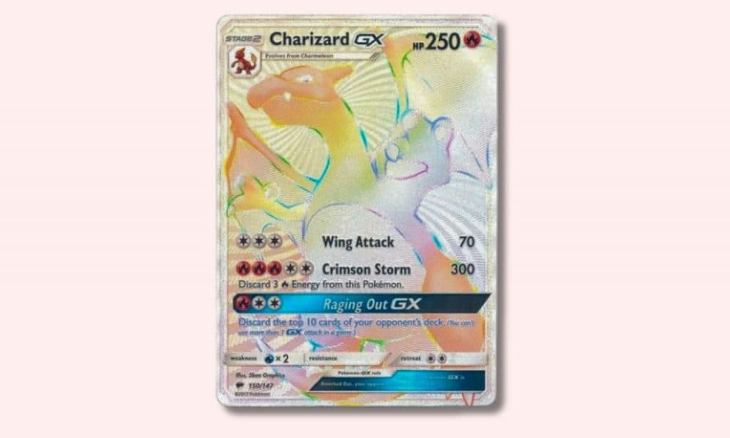 Charizard GX Pokemon card.